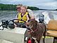 Grand daughter, Isabella having fun with Grandpa on fishing boat.. Taken August 2010 Mississippi River by Diane Harris.