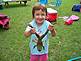 Paige and a Bull Frog. Taken 6/21/09 Uncle Matt's Cabin by Matt.