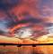 Sunset over Bayfield, from LaPointe, WI on Madeline Island.