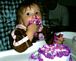 Paige eating her Birthday Cake. Taken October Grandfather Home by Grandfather Pat and Dawn M.