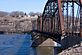 Train bridge by the Riverwalk. Taken March 10, 2012 Riverwalk by Andy Neebel.