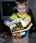 Connor Manson in deep concentration at 27 months. Taken Dec 25,2009 Garber,Ia at Granddad Jennings home by  Grandma HelenJennings.