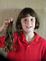 Keeley Schmitt, age 7, with hair just cut for donation to Locks of Love. Taken September 3rd The Hair Shoppe in Epworth by Mom.