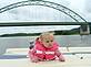 Nora on Grandma & Grandpa's pontoon. Taken July 4th Mississippi by L.Hurst.