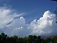 blue sky and white clouds. Taken 2009 backyard by peggy driscoll.