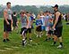 Hempstead Football players Chad Peppmeier & Jordan Waddick teach the kids the importance of footwork. Taken Aug. 2nd 2010 Hempstead High School by Mike Waddick.