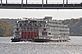 American Queen Riverboat heading to St Louis/ stacks lowered to clear Julien Dubuque Bridge. Taken October 2012 Ourside Ice Harbor by Nelson Klavitter.