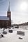 Unseasonally warm weather melts snow outside Brannon Monument Company. Taken early February in Dubuque by Beth Jenn.