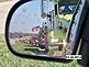 View of line of Emergency Vehicles behind the Hanover Fire Truck in honor of Jesse Grindey,. Taken Today - 3/20/12 Highway 11 enroute to Hazel Green by Mark Honerbaum.