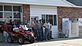 Residents of Luxemburg watch the new church steeple erected. Taken Saturday 6 AM Luxemburg, Iowa by Chad Lansing.