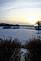 Sunset over the frozen Mississippi River