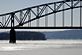 East Dubuque Bridge and Mississippi. Taken Jan 9th 2010 From the River Walk by Lori.