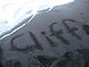 My grandpa's name in the black sand. Taken 8-3-09 Kaimu Black Sand Beach - Big Island of Hawaii by Katie Backes.