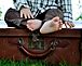 Tiny toes on an old suitcase. Taken Sunday, September 13th 2009 Beloit, Wisconsin by Mandi Brenum.