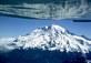 Mt. Rainier taken in June 1970 from a Cessna 206 flying at 8'500 feet.  Pilot: George Robey.  Photo snapped by wife Susie.