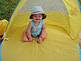 Molly Snyder - 7 months. Taken July 5, on the river....chillin' on the beach under her sunshade. by Emily Snyder.