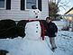 "Last Snowman of the Season" with grandson Tommy. Taken Feb. 17,2011, our front yard, in Dubuque by Elly Mentz.